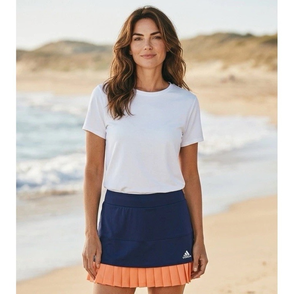 Adidas Primeblue Match Orange & Navy Women Tennis Skort Size Medium climacool